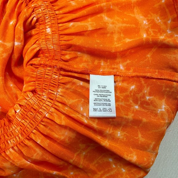 Michael Kors long sleeve michael kors orange Boho top NWT $98 - Picture 7 of 7